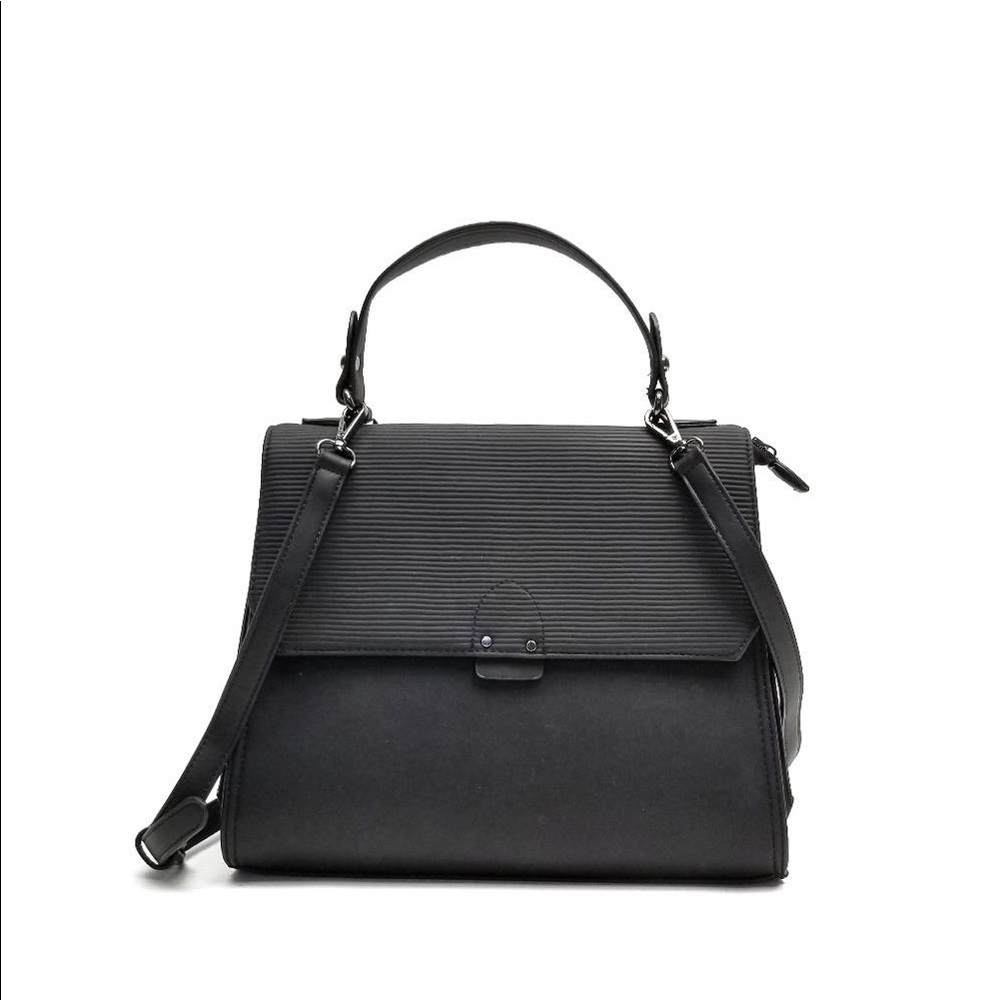 Galian Black Satchel Bag
